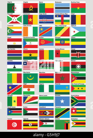 National Flags of Africa. Stock Photo