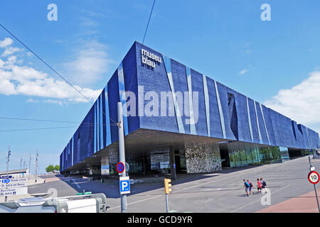 BARCELONA, SPAIN - JULY 31, 2015: The Blue Museum of Natural Sciences (Museu Blau) - an architectural landmark in Barcelona Stock Photo