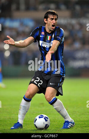 Soccer - UEFA Super Cup 2010 - Final - Inter Milan v Atletico Madrid - Stade Louis II. Inter Milan's Diego Milito Stock Photo