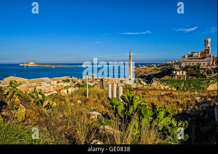 Italy Sicily Portopalo di Capo Passero - Tonnara Stock Photo