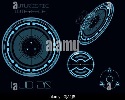 Futuristic user interface HUD Stock Vector