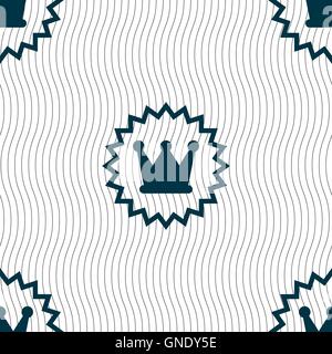 ?rown icon sign. Seamless pattern with geometric texture. Vector Stock Vector