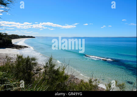 Scenic view of Nelson Beach in picturesque Jervis Bay, New South Wales, NSW, Australia Stock Photo