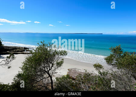 Scenic view of Nelson Beach in picturesque Jervis Bay, New South Wales, NSW, Australia Stock Photo