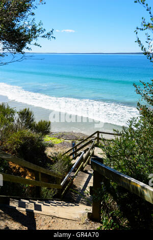 Scenic View of Nelson Beach in picturesque Jervis Bay, New South Wales, NSW, Australia Stock Photo