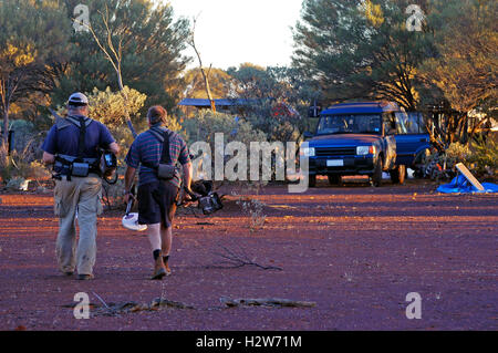 wilderness camping in the Australian bush Stock Photo