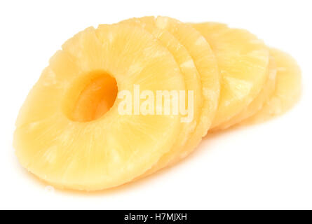 slices of pineapple isolated on white background Stock Photo