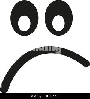 Sad smiley face Stock Photo