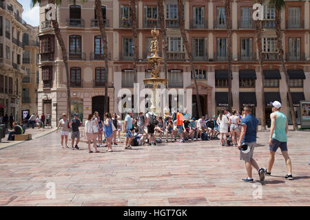 Plaza de la Constitucion in Malaga, Spain. Stock Photo