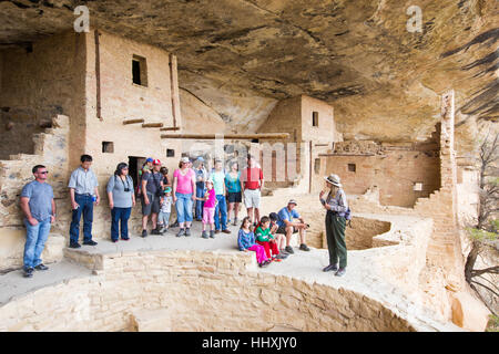 Balcony House cliff dwelling, Mesa Verde National Park, New Mexico, USA Stock Photo