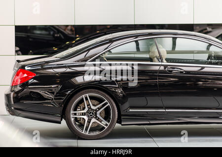 Kyiv, Ukraine - April 21th, 2014: Showroom. Mid-size luxury car Mercedes-Benz CL 63 AMG Coupe Stock Photo