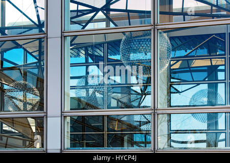 Malin Architectural Expanded Metal Kite sculptures at Centre MK, Milton Keynes Shopping Centre. Milton Keynes, Buckinghamshire, England Stock Photo