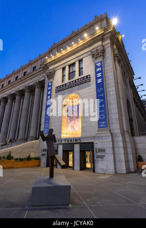 New York City, NY - June 15, 2017: Newly opened renovated West Entrance of Penn Station at the James A. Farley Post Office, Manhattan, New York City Stock Photo