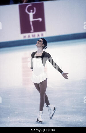 Nancy Kerrigan (USA), silver medalist competing at the 1994 Olympic Winter Games Stock Photo