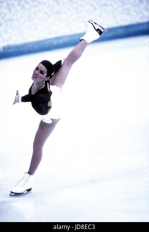 Nancy Kerrigan (USA), silver medalist competing at the 1994 Olympic Winter Games Stock Photo