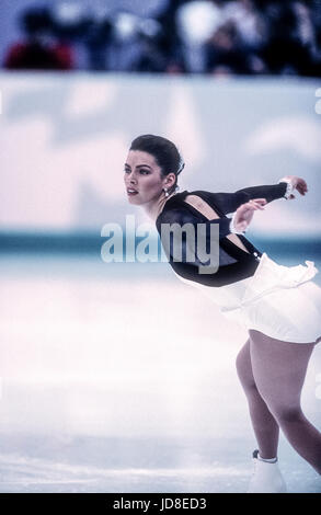 Nancy Kerrigan (USA), silver medalist competing at the 1994 Olympic Winter Games Stock Photo