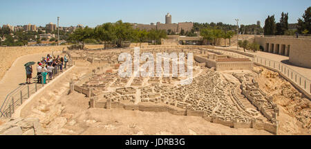 Outdoor Model of Jerusalem in the second Temple Period, showing the topography and architecture of ancient Jerusalem, at the Israel Museum. Stock Photo