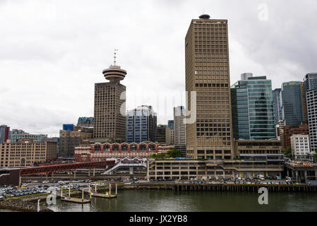 The Harbour Centre Skyscraper and Observation Lookout Tower in the Central Business District of Downtown Vancouver British Columbia Canada Stock Photo