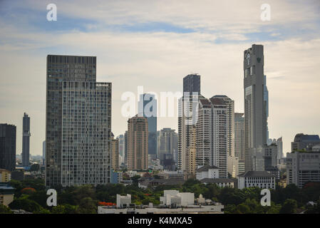 Bangkok, Thailand - Jun 18, 2017. Tall-buildings in Bangkok, Thailand. Bangkok is the economic centre of Thailand and the heart of the country investm Stock Photo