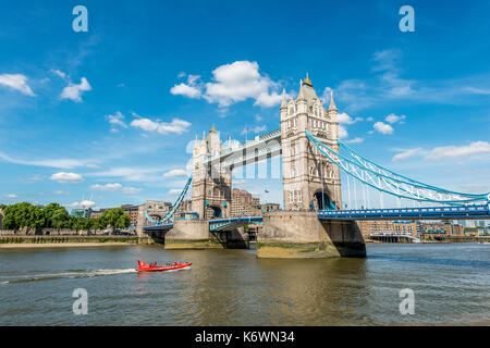 Tower Bridge over the Thames, Southwark, London, England, Great Britain Stock Photo