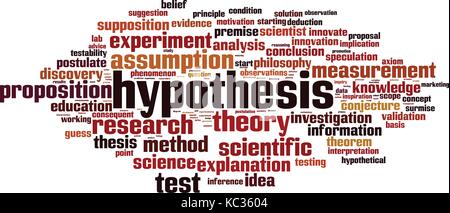 Hypothesis word cloud concept. Vector illustration Stock Vector