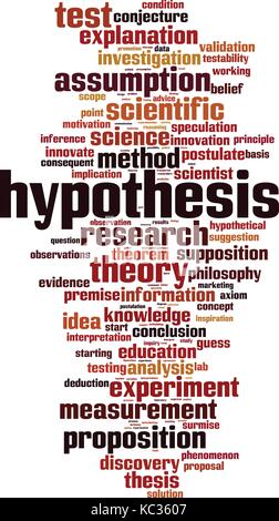 Hypothesis word cloud concept. Vector illustration Stock Vector