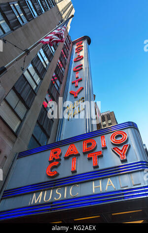 Radio City Music Hall, New York City. Radio City Music Hall, Rockefeller Center, Avenue of the Americas, Midtown Manhattan, NY, USA Stock Photo