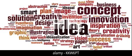 Idea word cloud concept. Vector illustration Stock Vector