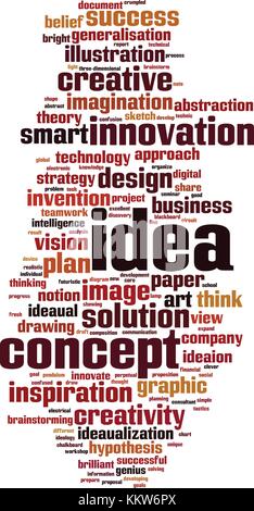 Idea word cloud concept. Vector illustration Stock Vector