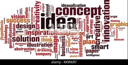 Idea word cloud concept. Vector illustration Stock Vector