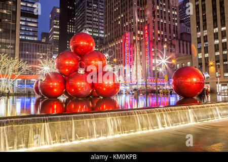 Christmas Decoration in Midtown Manhattan New York City Stock Photo