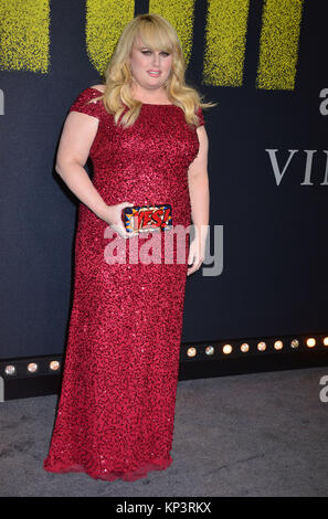 Rebel Wilson 168 attends the premiere of Universal Pictures' 'Pitch Perfect 3' at Dolby Theatre on December 12, 2017 in Hollywood, California Stock Photo