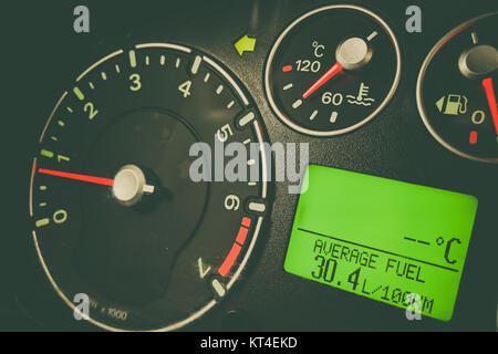 Car high fuel consumption Stock Photo