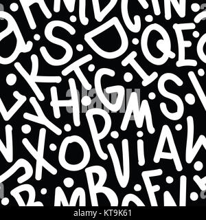 Art Seamless Pattern Font Stock Photo