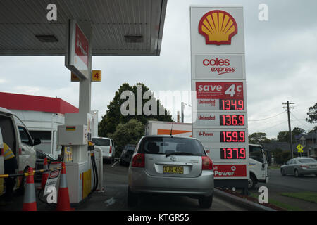 coles petrol gas station in australia Stock Photo