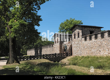 Main entrance of the Roman Castle Saalburg, Germany Stock Photo