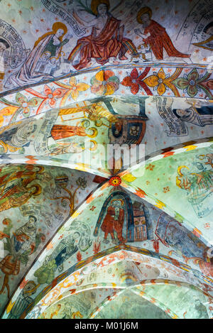 painted ceiling in Elmelunde Church Aalborg Stock Photo