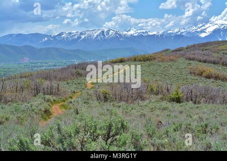 Hiking trail in Midway, UT Stock Photo