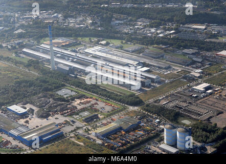 Aerial view of the aluminium factory TRIMET in Essen, Germany, 07 ...