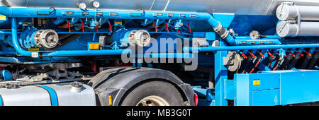 Web banner of a modern marine blue truck Stock Photo