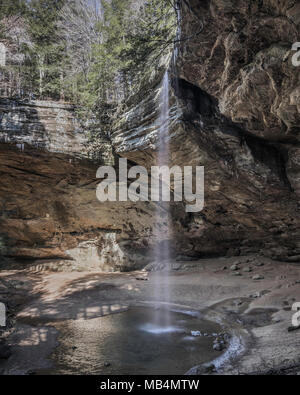 Ash Cave In Hocking Hills State Park. Stock Photo