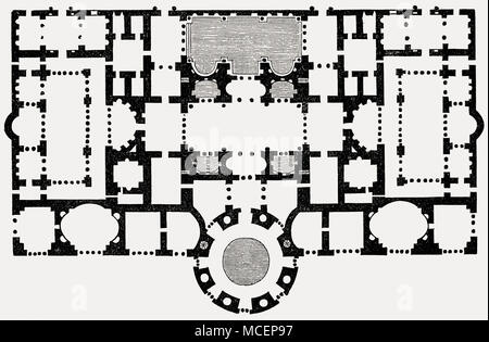 The Baths of Caracalla in ancient Rome, Italy, Reconstruction Stock Photo