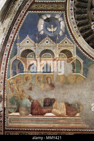 English: Scenes from the New Testament: Pentecost . 1290s. Giotto di Bondone - Scenes from the New Testament - Pentecost - WGA09155 Stock Photo