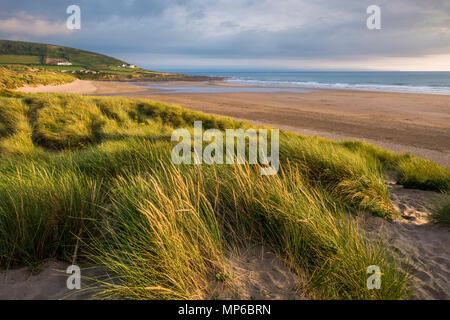 The sand dunes at Croyde Bay on the North Devon Coast, England. Stock Photo