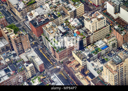 Aerial view of Manhattann New York Stock Photo