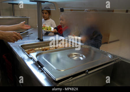 Verona. 'Isotta Nogarola' Primary school, refectory. Italy. Stock Photo