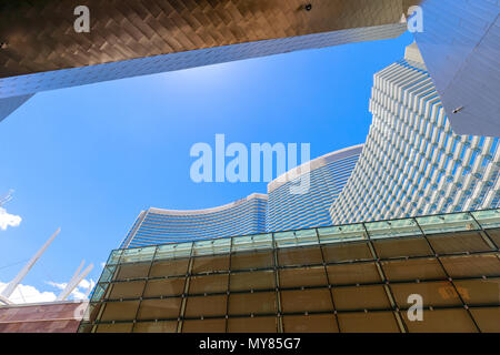 Las Vegas, Nevada - May 28, 2018 : The Aria Resort and Casino in Las Vegas city in Nevada Stock Photo