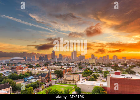 New Orleans, Louisiana, USA downtown skyline at dusk. Stock Photo