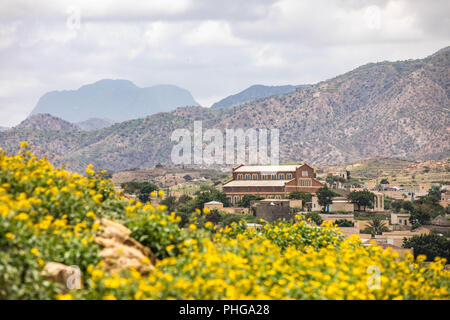 Skyline of Keren, the second largest settlement in Eritrea. Stock Photo