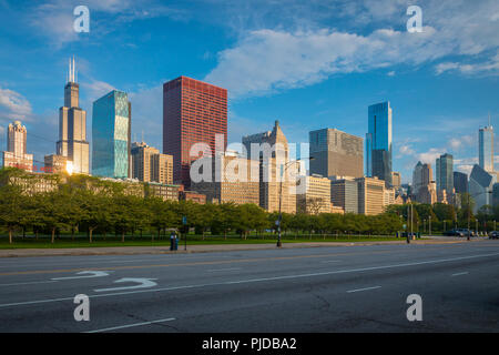 Chicago, a city in the U.S. state of Illinois, is the third most populous city in the United States. Stock Photo